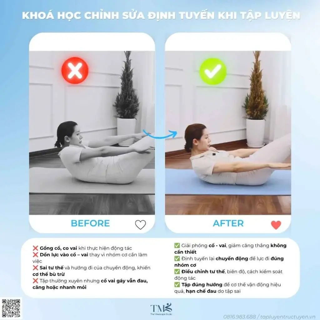 Khoá học: Chỉnh sửa định tuyến cơ thể trong tập luyện + Giảm chấn thương